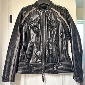 Harley-Davidson Women's Hairpin Leather Riding Jacket sz small